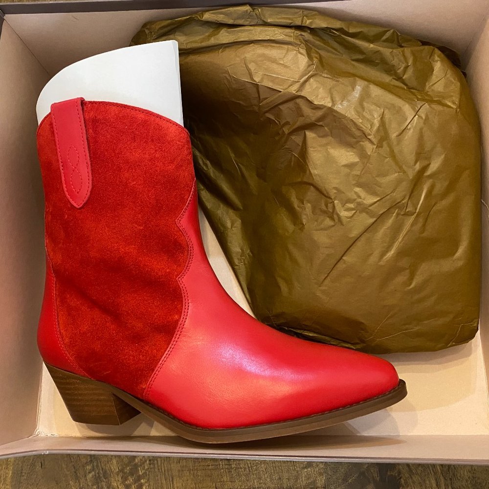 Jolene Rosso Leather Ankle Boot from Duo Boot